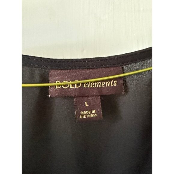 Bold Elements women’s size large black blouse - Picture 4 of 6